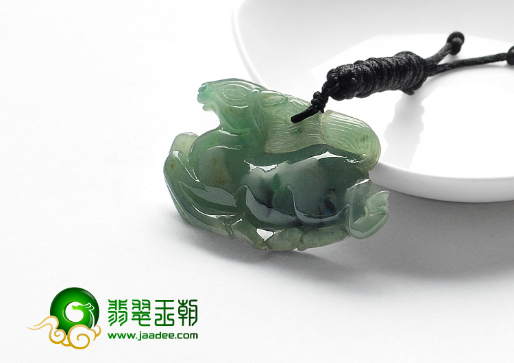 糯冰种晴水缅甸翡翠A货马到成功挂件