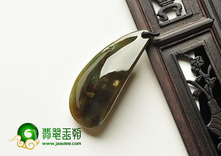 糯冰种褐黄翡缅甸翡翠A货貔貅挂件