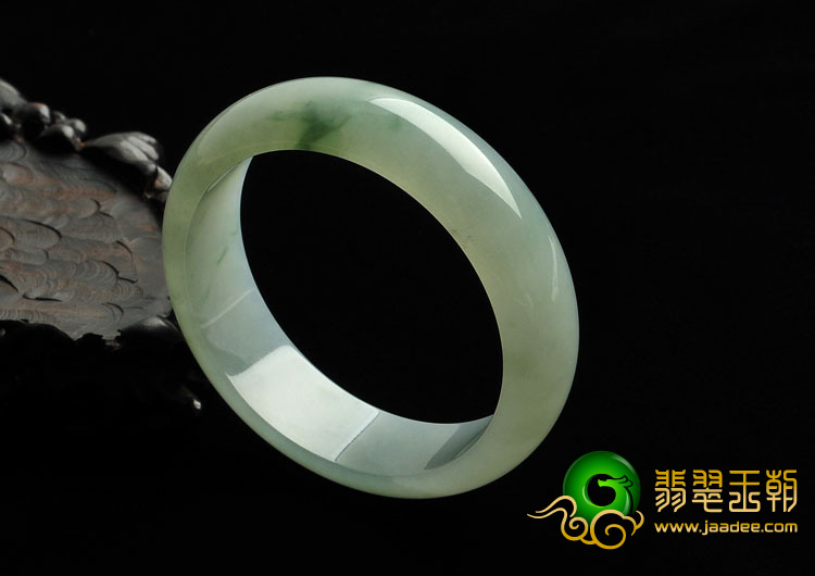糯冰种飘花缅甸翡翠A货手镯（59.2mm）
