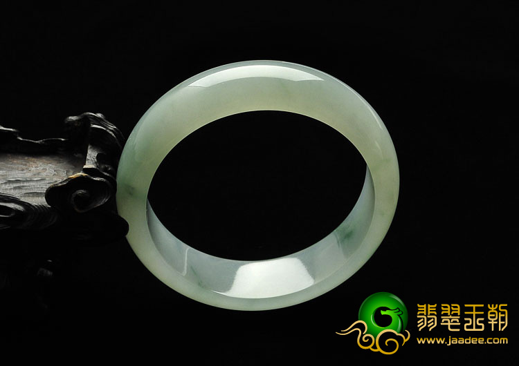 糯冰种飘花缅甸翡翠A货手镯（59.2mm）