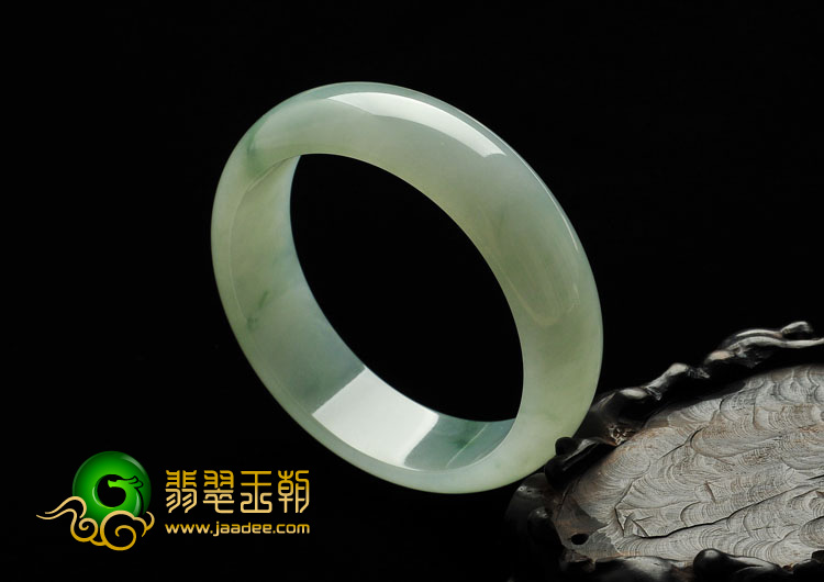 糯冰种飘花缅甸翡翠A货手镯（59.2mm）