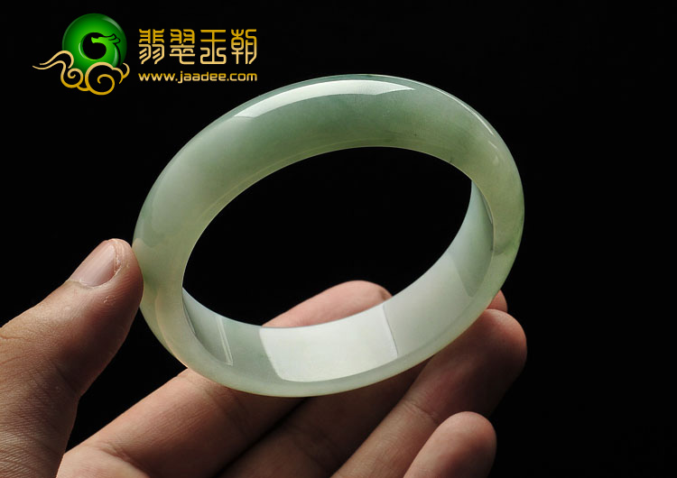糯冰种飘花缅甸翡翠A货手镯（59.2mm）