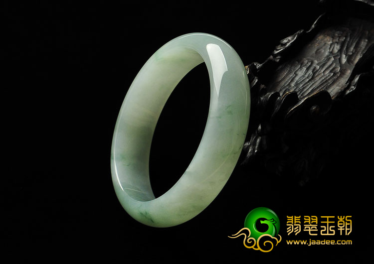 糯冰种飘花缅甸翡翠A货手镯（59.2mm）