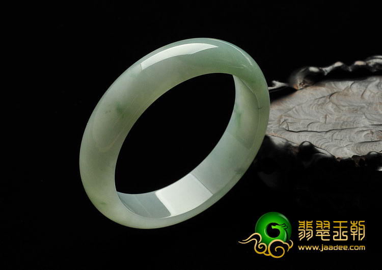 糯冰种飘花缅甸翡翠A货手镯（59.2mm）
