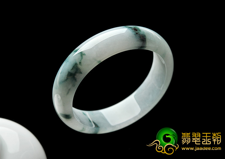 糯冰种飘花缅甸翡翠A货手镯（58.3mm）