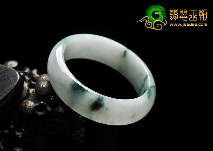 糯冰种飘花缅甸翡翠A货手镯（58.3mm）