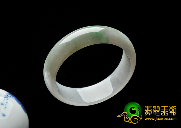 糯冰种飘花缅甸翡翠A货手镯（58.4mm）