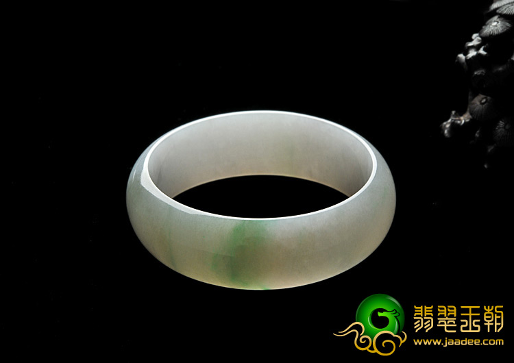 糯冰种飘花缅甸翡翠A货手镯（58.4mm）
