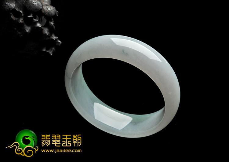 糯冰种飘花缅甸翡翠A货手镯（57.6mm）