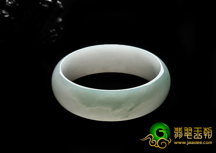 糯冰种飘花缅甸翡翠A货手镯（57.6mm）