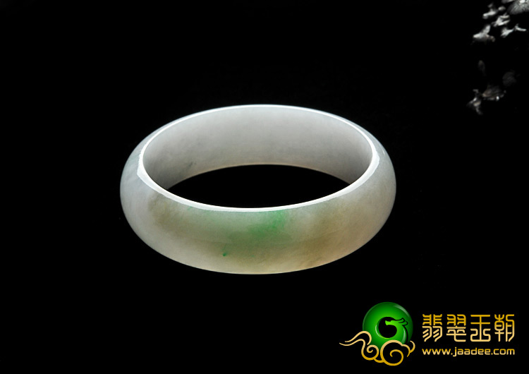 糯冰种飘花缅甸翡翠A货手镯（58.4mm）