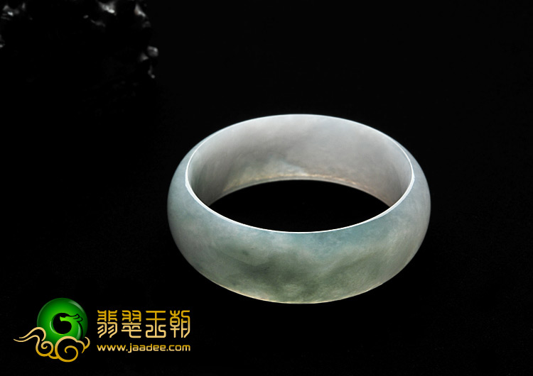 糯冰种飘花缅甸翡翠A货手镯（55.5mm）