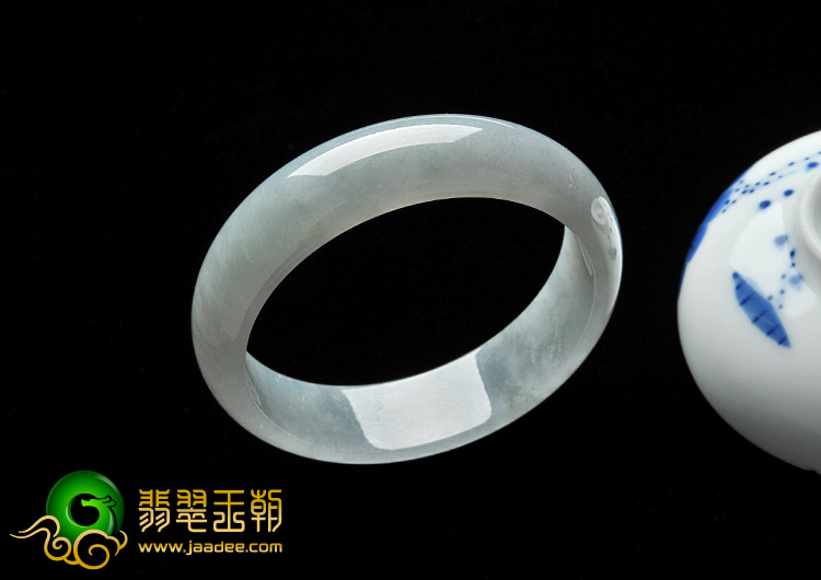 糯冰种淡紫罗兰缅甸翡翠A货手镯（57.9mm）