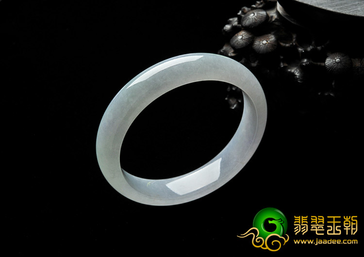 糯冰种淡紫罗兰缅甸翡翠A货手镯（55.9mm）