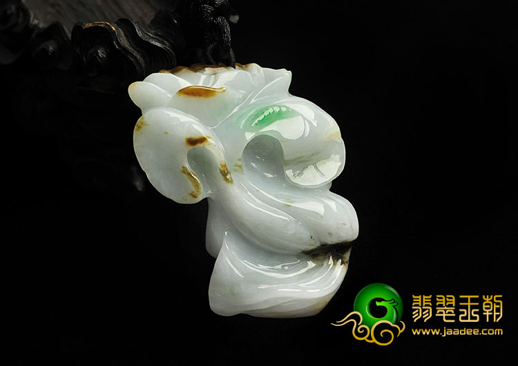 糯冰种晴水缅甸翡翠A货喜羊羊挂件