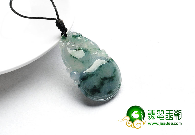 糯冰种飘花缅甸翡翠A货福禄寿挂件