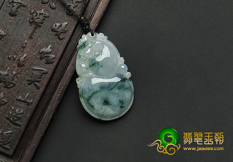 糯冰种飘花缅甸翡翠A货福禄寿挂件