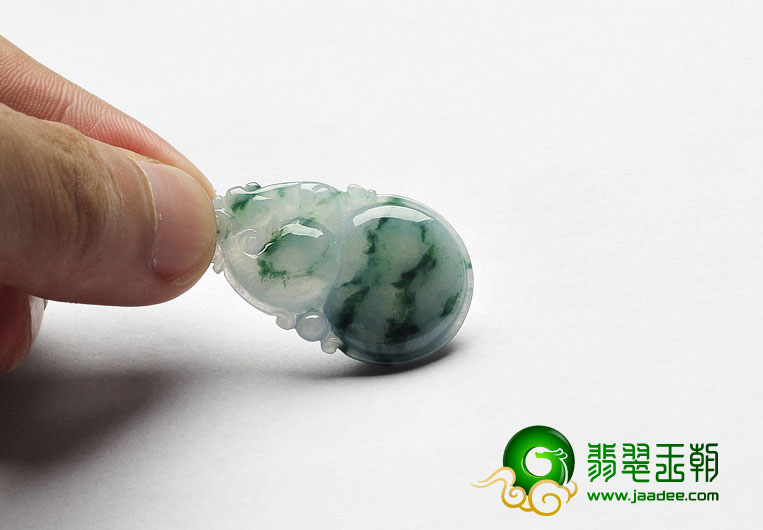 糯冰种飘花缅甸翡翠A货福禄寿挂件