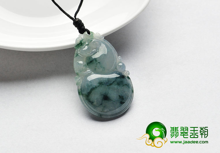 糯冰种飘花缅甸翡翠A货福禄寿挂件