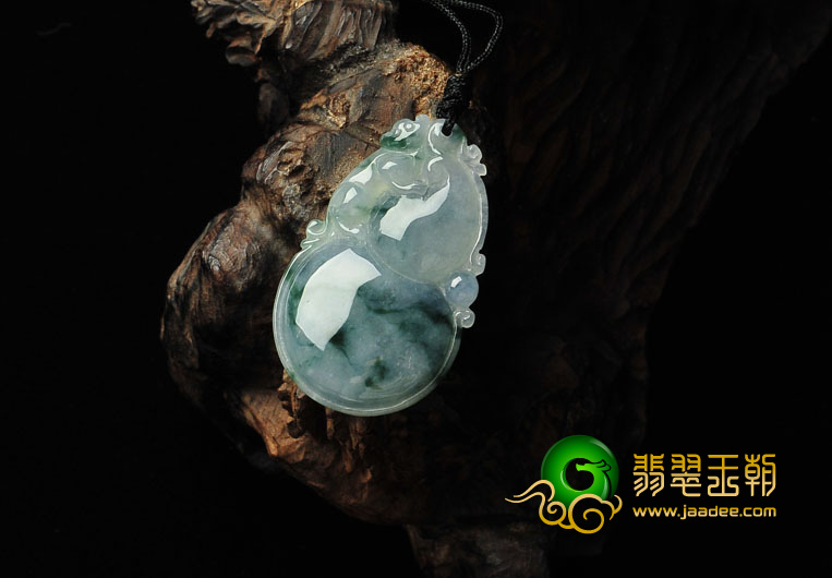 糯冰种飘花缅甸翡翠A货福禄寿挂件