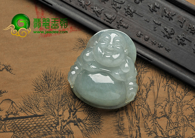 糯冰种晴水缅甸翡翠A货玉佛挂件