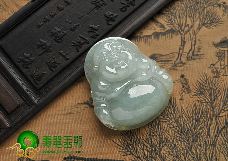 糯冰种晴水缅甸翡翠A货玉佛挂件