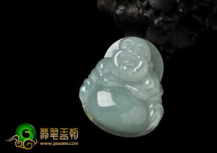 糯冰种晴水缅甸翡翠A货玉佛挂件