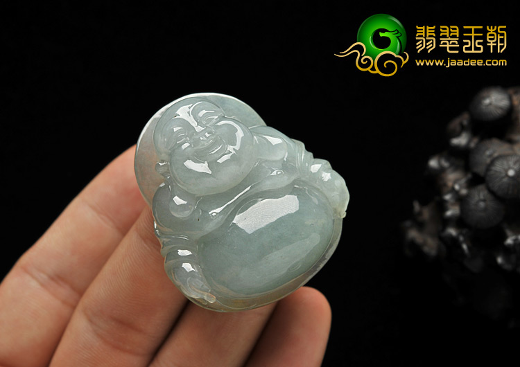糯冰种晴水缅甸翡翠A货玉佛挂件