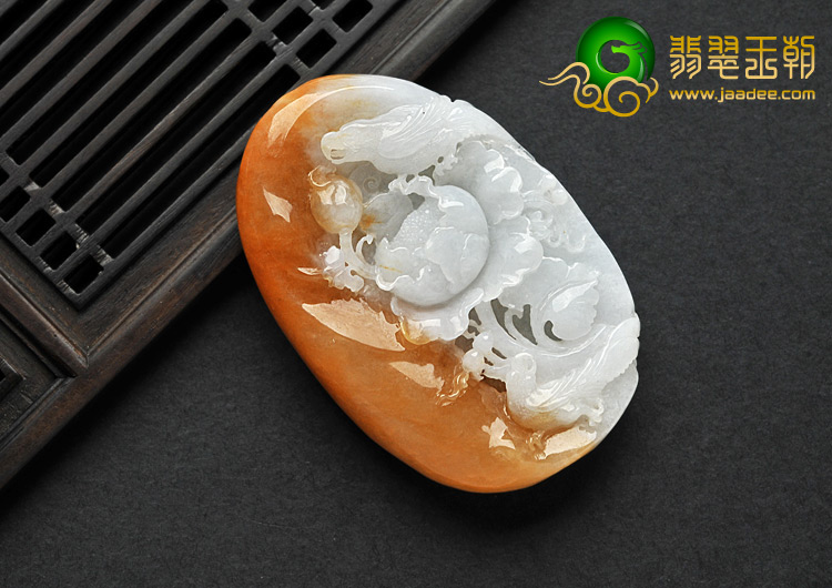 糯冰种黄翡缅甸翡翠A货两厢情愿挂件