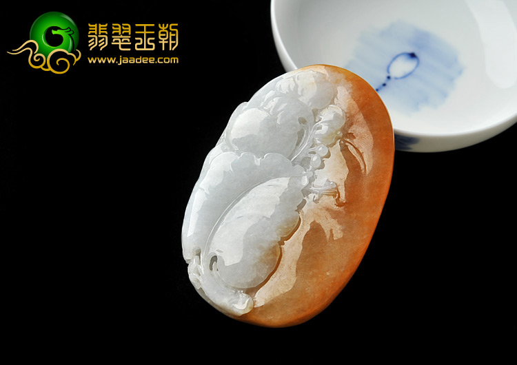 糯冰种黄翡缅甸翡翠A货两厢情愿挂件