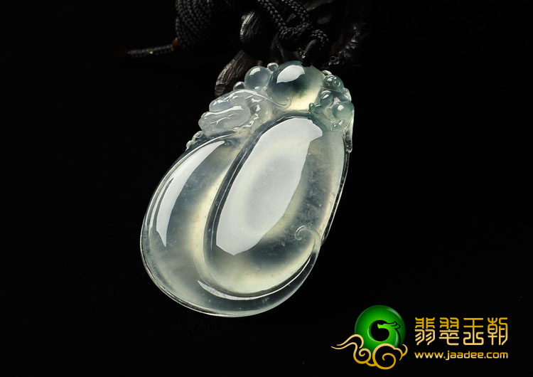 玻璃种飘花缅甸翡翠A货龙行如意挂件