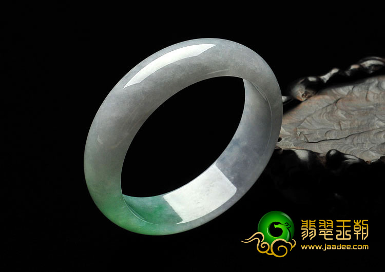 糯冰种春带彩缅甸翡翠A货手镯（59.4mm）