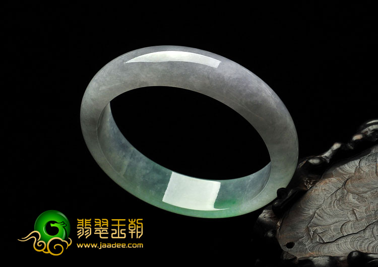 冰种春带彩缅甸翡翠A货手镯（58.4mm）