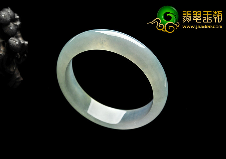冰种淡三彩缅甸翡翠A货手镯（57.2mm）