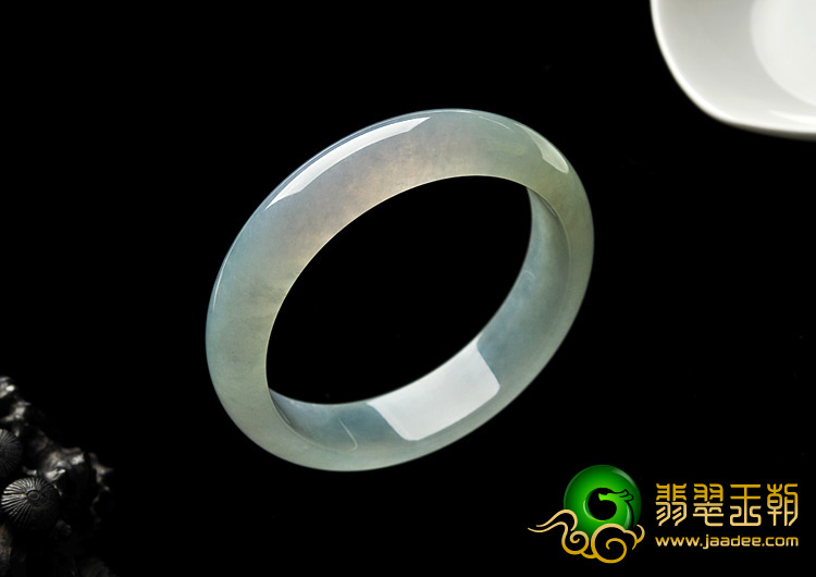 冰种淡三彩缅甸翡翠A货手镯（57.2mm）