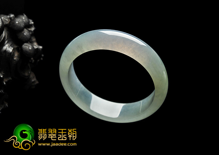 冰种淡三彩缅甸翡翠A货手镯（57.2mm）