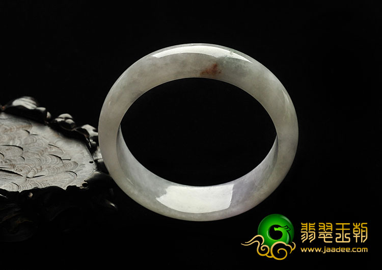 糯冰种紫罗兰飘花缅甸翡翠A货手镯（57.5mm）