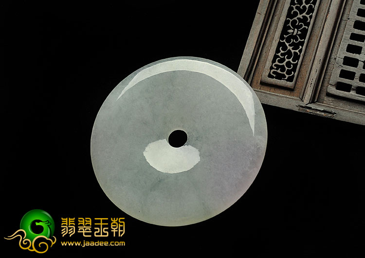 糯冰种春带彩缅甸翡翠A货平安扣挂件