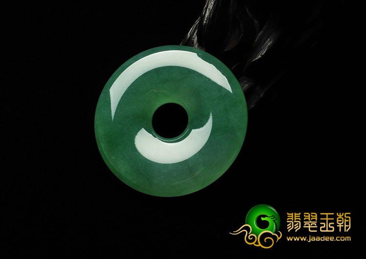 冰种翠色缅甸翡翠A货平安扣挂件
