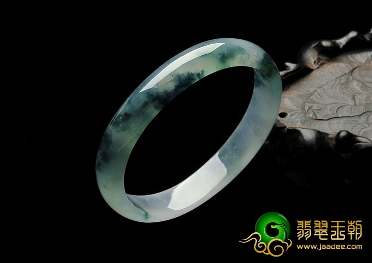冰种紫罗兰飘花缅甸翡翠A货贵妃镯（55.5-49.2mm）