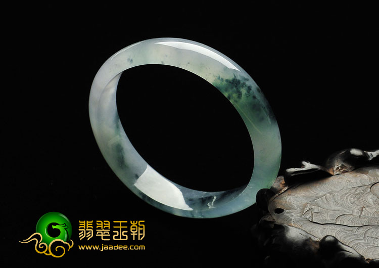 冰种紫罗兰飘花缅甸翡翠A货贵妃镯（55.5-49.2mm）