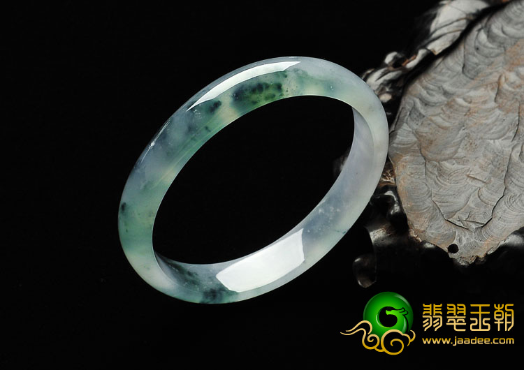 冰种紫罗兰飘花缅甸翡翠A货贵妃镯（55.5-49.2mm）