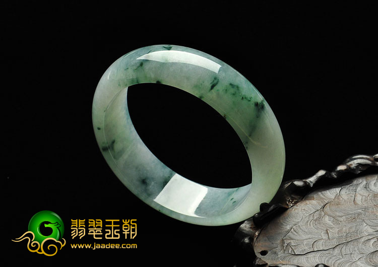糯冰种飘花缅甸翡翠A货手镯（59.3mm）