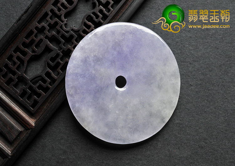 糯冰种紫罗兰缅甸翡翠A货平安扣挂件