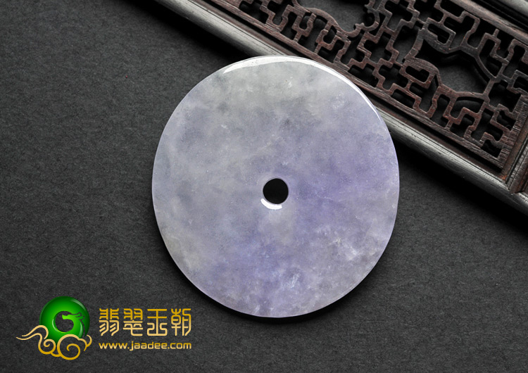 糯冰种紫罗兰缅甸翡翠A货平安扣挂件