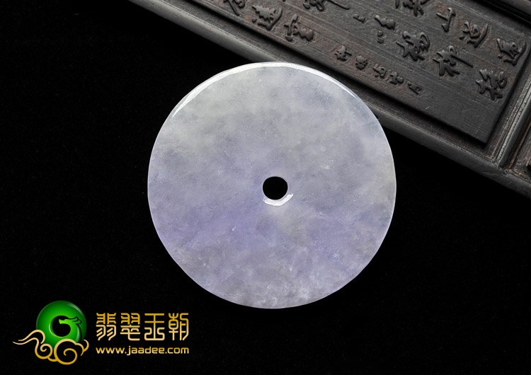 糯冰种紫罗兰缅甸翡翠A货平安扣挂件