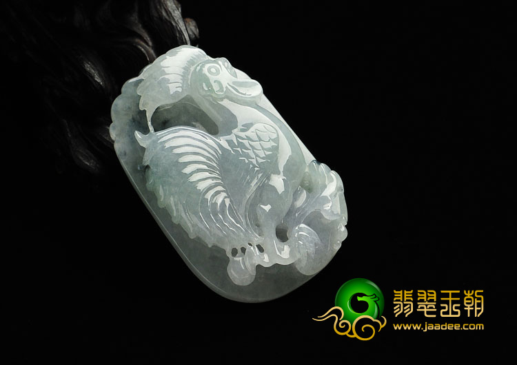 糯冰种晴水缅甸翡翠A货鸡牌挂件