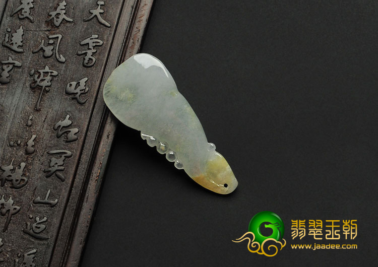 糯冰种黄翡缅甸翡翠A货玉兰花挂件