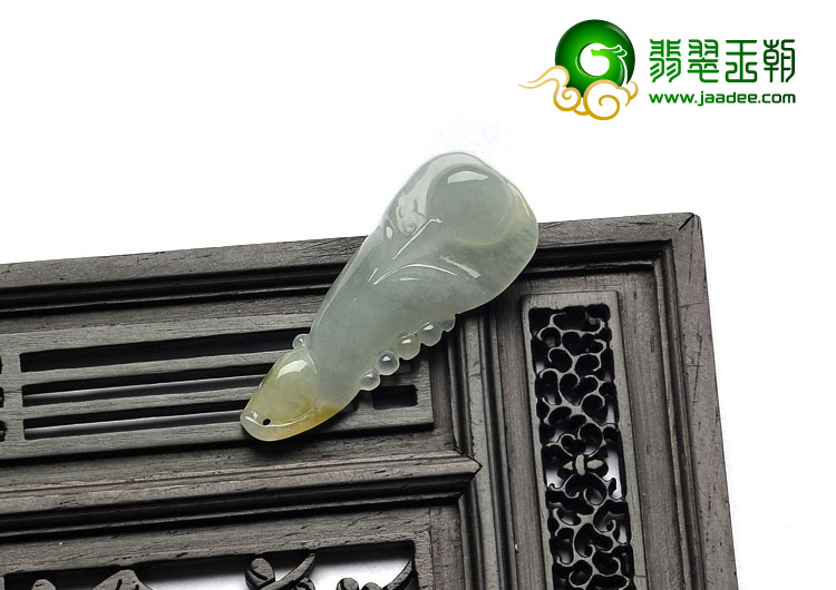 糯冰种黄翡缅甸翡翠A货玉兰花挂件