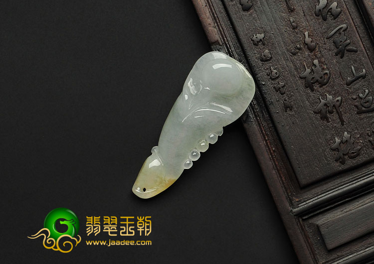 糯冰种黄翡缅甸翡翠A货玉兰花挂件